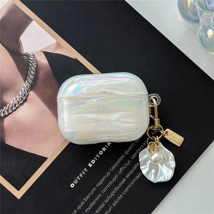 For Apple AirPods Pro Case with Pendant IMD TPU Shockproof Protective Earphone Cover - 2