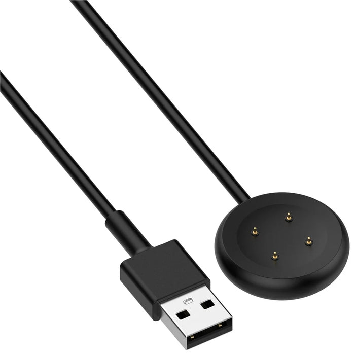 For Fitbit Ace LTE / Google Pixel Watch 3 / Pixel Watch 2 USB Cable Charging Dock Magnetic Watch Charger - Black - 1