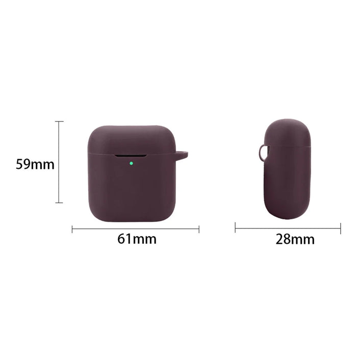 For Marshall Minor IV Headset Case Silicone Portable Scratch-Resistant Cover with Buckle - Dark Red - 3