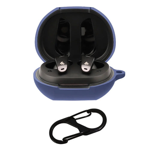 For Edifier Neobuds Pro Earphone Cover Housing Silicone Case with Buckle - Dark Blue - 1