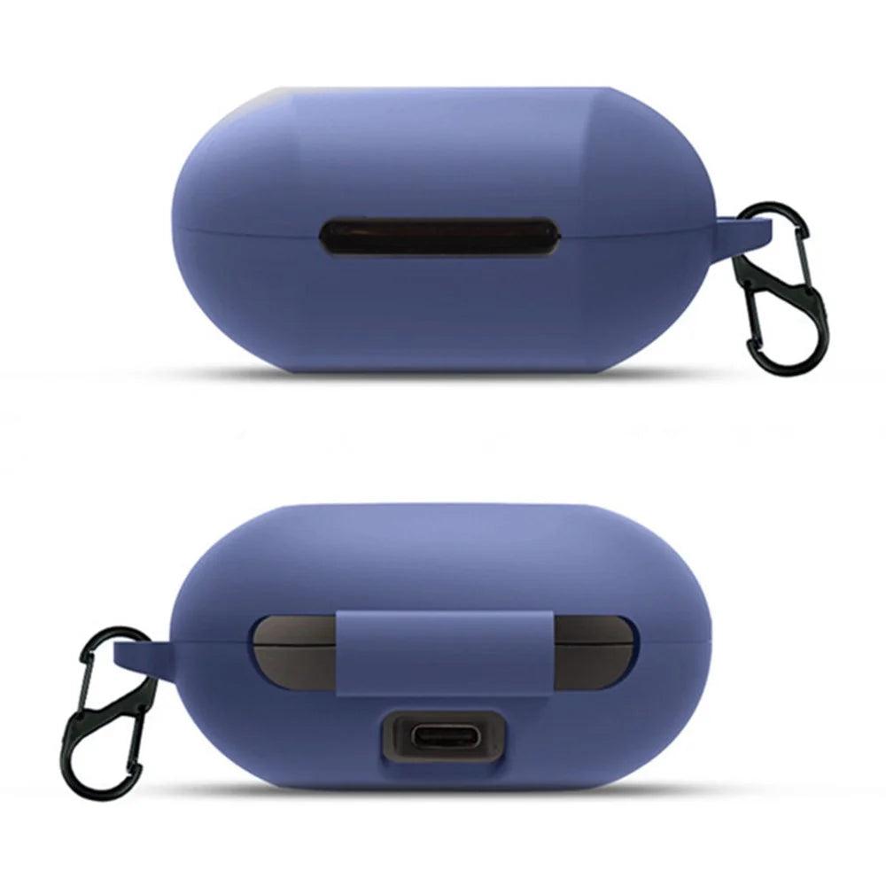 For Edifier Neobuds Pro Earphone Cover Housing Silicone Case with Buckle - Dark Blue - 2