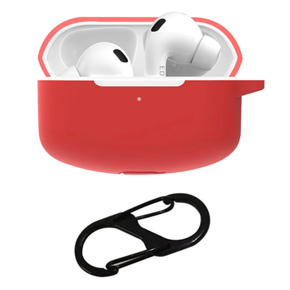 For Edifier Lollipods Pro Silicone Case Earphone Protective Cover with Buckle - Red - 1