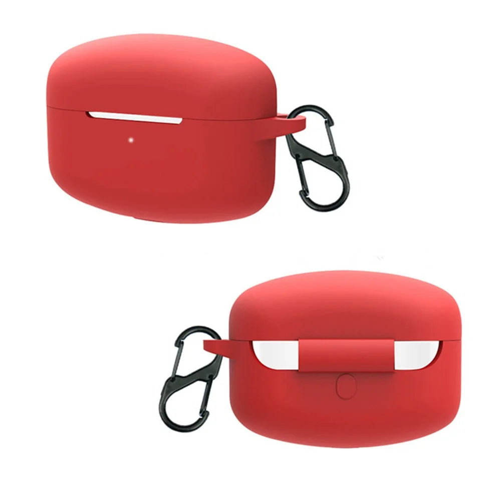 For Edifier Lollipods Pro Silicone Case Earphone Protective Cover with Buckle - Red - 2