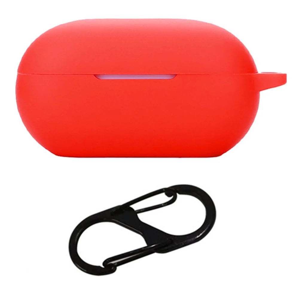 For Beats Solo Buds Earphone Case Anti Dust Silicone Sleeve Cover with Buckle - Red - 1