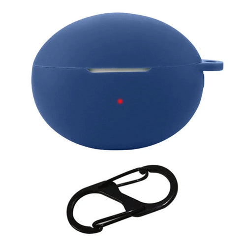 For Huawei Freebuds 6i Case Silicone Headset Anti-Fall Cover with Buckle - Dark Blue - 1