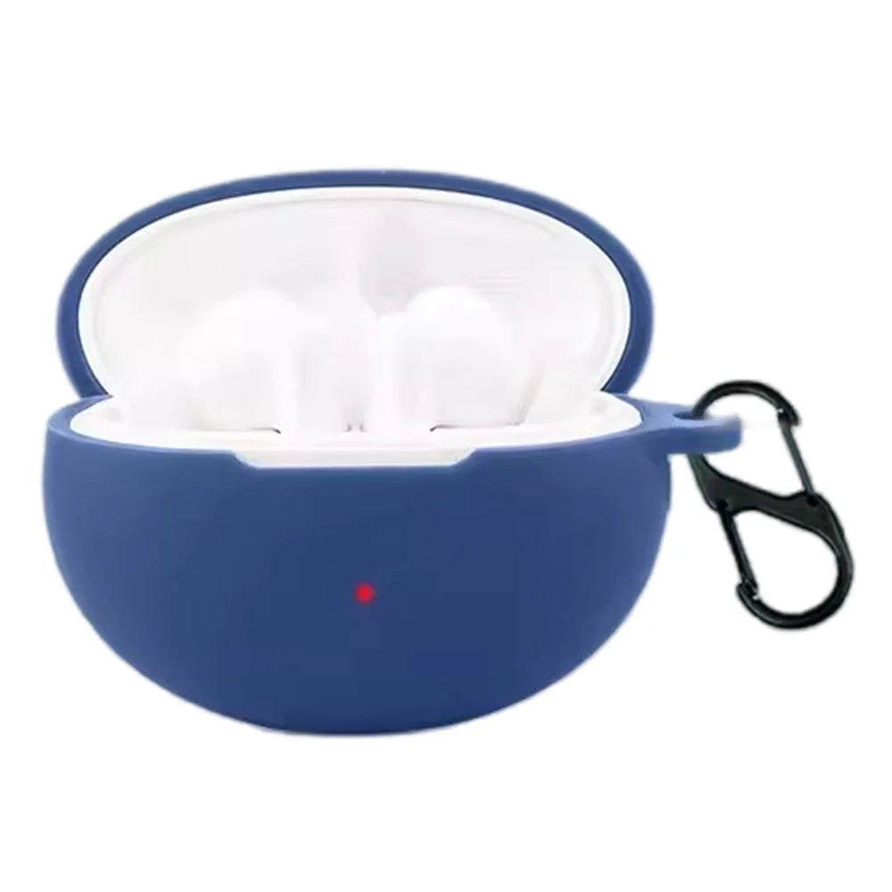 For Huawei Freebuds 6i Case Silicone Headset Anti-Fall Cover with Buckle - Dark Blue - 2