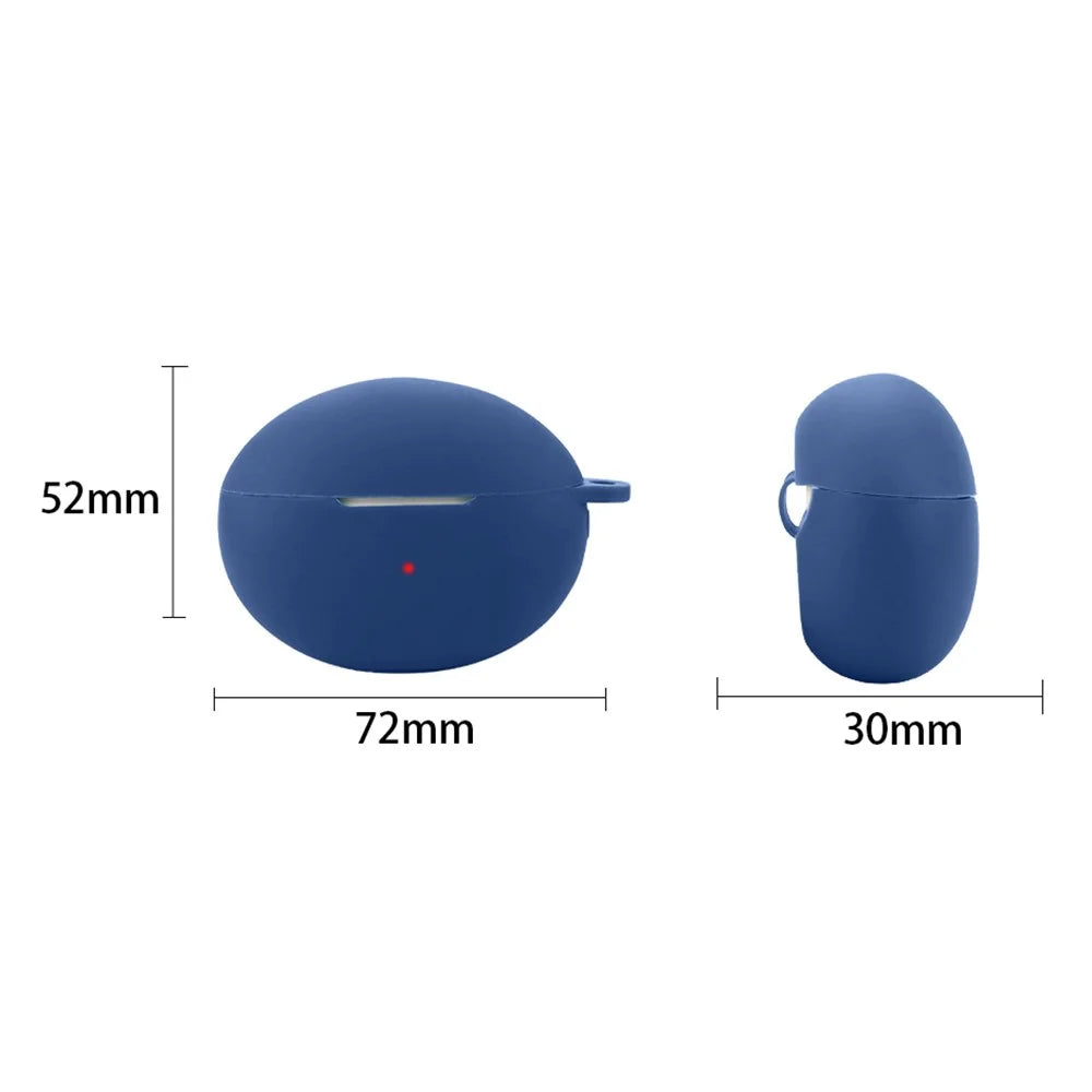 For Huawei Freebuds 6i Case Silicone Headset Anti-Fall Cover with Buckle - Dark Blue - 5