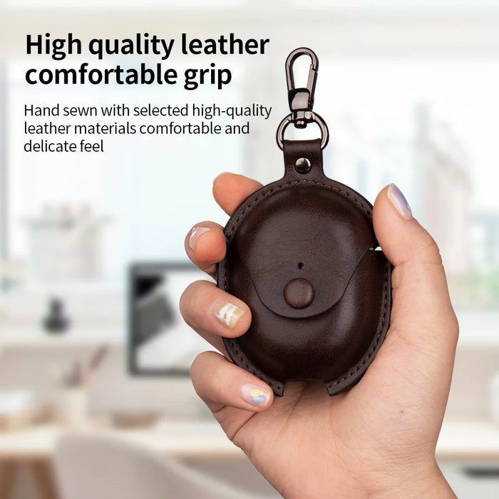 For Xiaomi Redmi Buds 4 Earphone Case PU Leather+PC Bluetooth-compatible Earbud Protective Cover - Dark Brown - 2