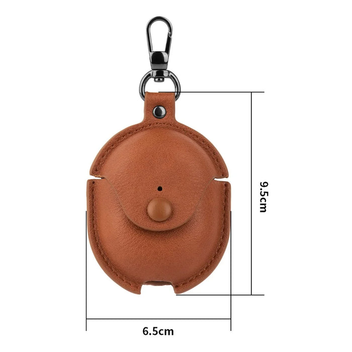 For Xiaomi Redmi Buds 4 Earphone Case PU Leather+PC Bluetooth-compatible Earbud Protective Cover - Dark Brown - 6
