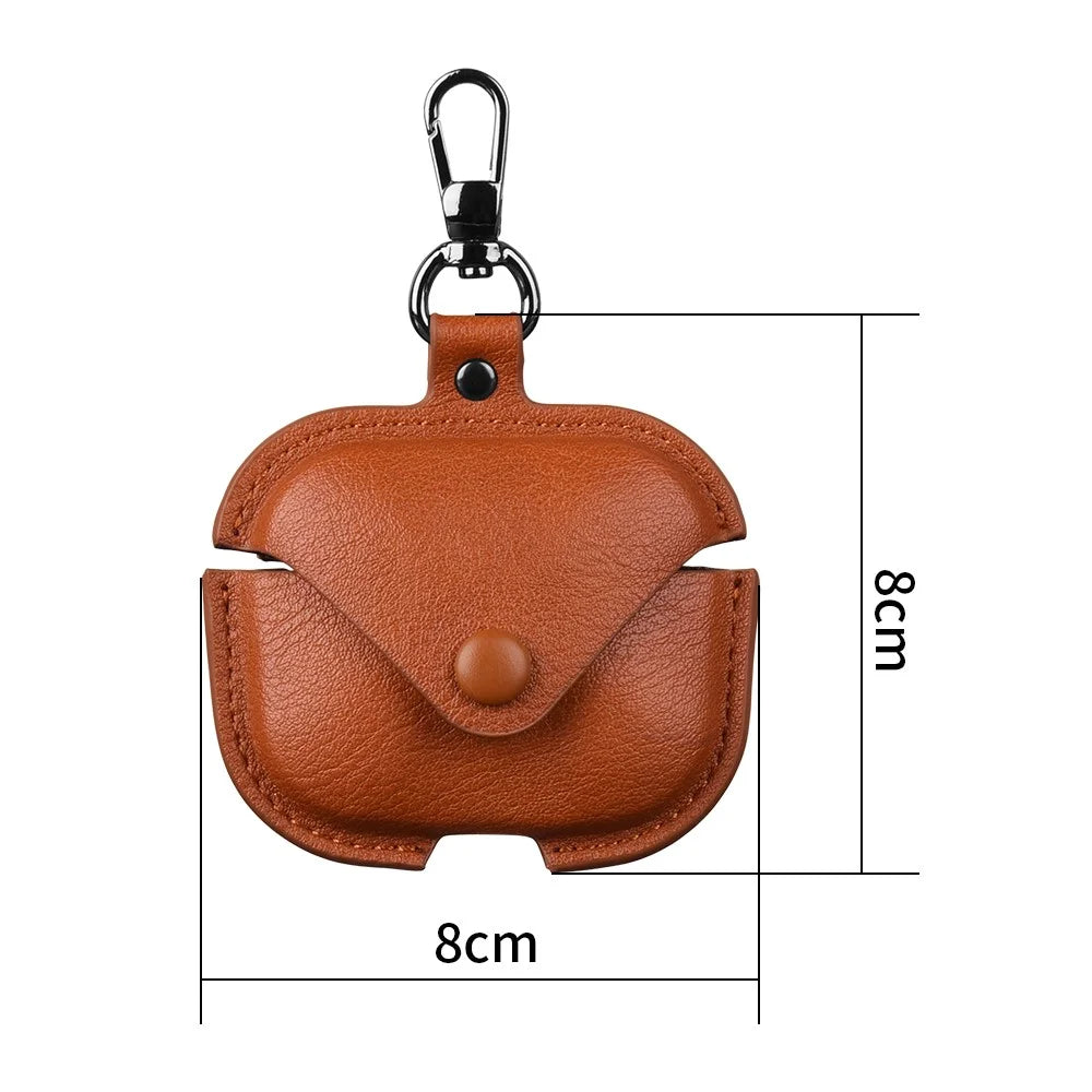 For Xiaomi Redmi Buds 5 Earphone Case PU Leather+PC Bluetooth-compatible Earbud Protective Cover - Dark Brown - 6