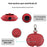 For Beats Studio Buds Charging Case Cover PU+PC Bluetooth-compatible Headset Protective Case - Red - 2