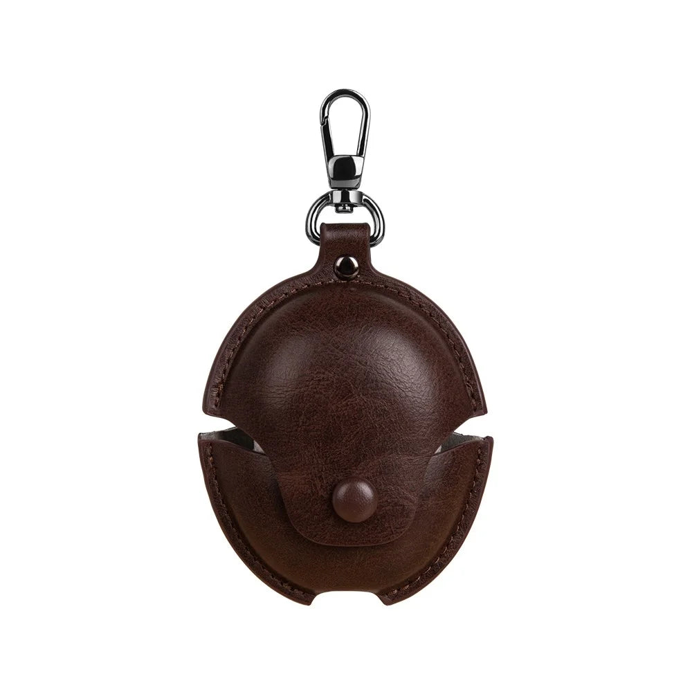 For Huawei Freebuds 5 Protective Case PU+PC Bluetooth-compatible Earphones Charging Case Cover - Dark Brown - 1