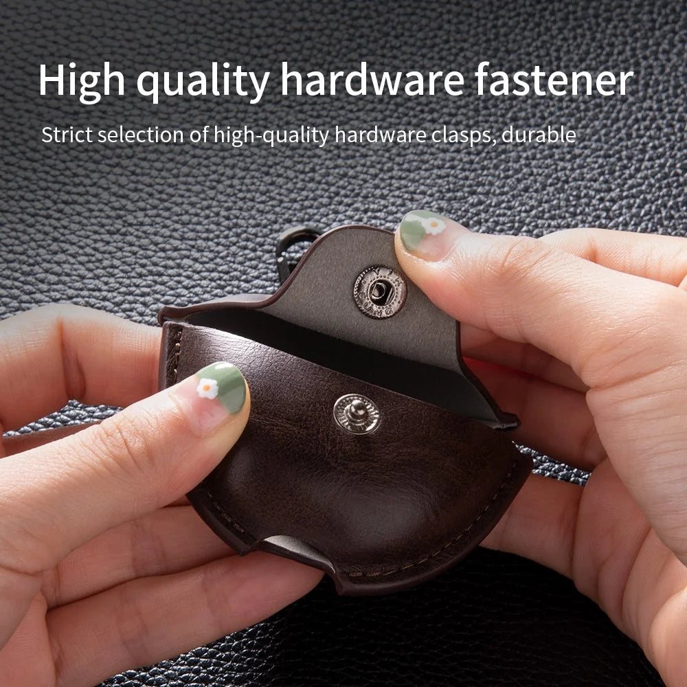 For Huawei Freebuds 5 Protective Case PU+PC Bluetooth-compatible Earphones Charging Case Cover - Dark Brown - 2