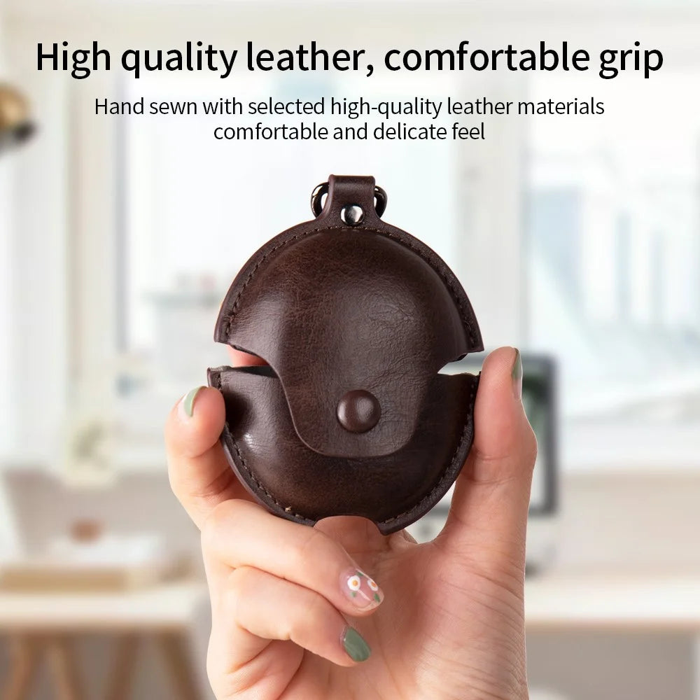 For Huawei Freebuds 5 Protective Case PU+PC Bluetooth-compatible Earphones Charging Case Cover - Dark Brown - 4