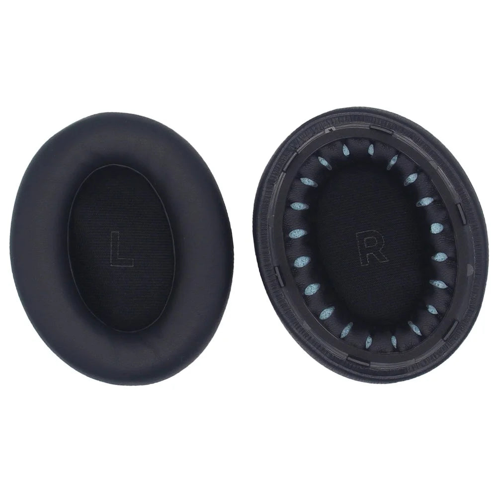 JZF-475 For Bose Quietcomfort Ultra Headphone Earpads Protein Leather Replacement Earmuffs - Black - 2