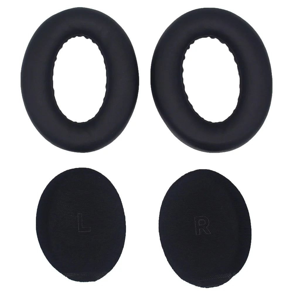 JZF-475 For Bose Quietcomfort Ultra Headphone Earpads Protein Leather Replacement Earmuffs - Black - 4