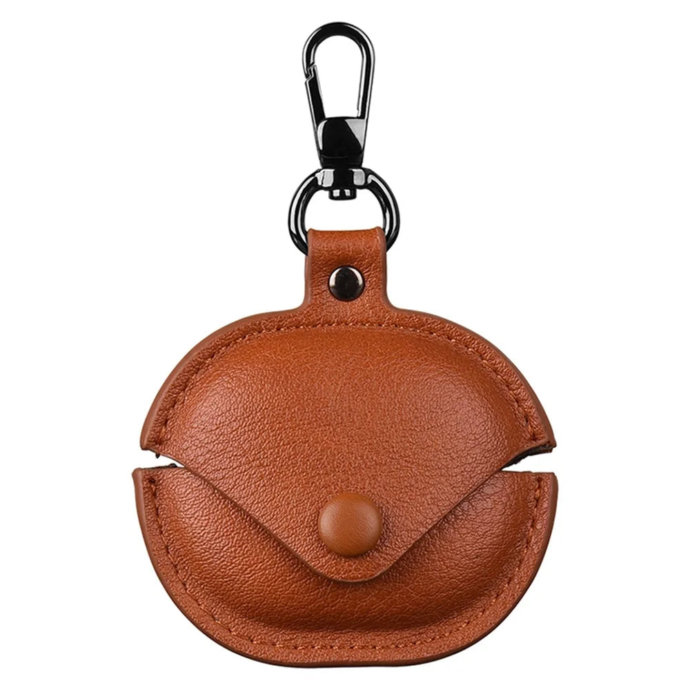 For Xiaomi Redmi Buds 4 Lite Earphone Case PU Leather+PC Bluetooth-compatible Earbud Protective Cover - Brown - 1