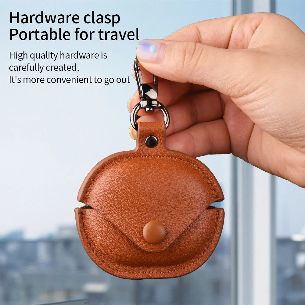 For Xiaomi Redmi Buds 4 Lite Earphone Case PU Leather+PC Bluetooth-compatible Earbud Protective Cover - Brown - 3