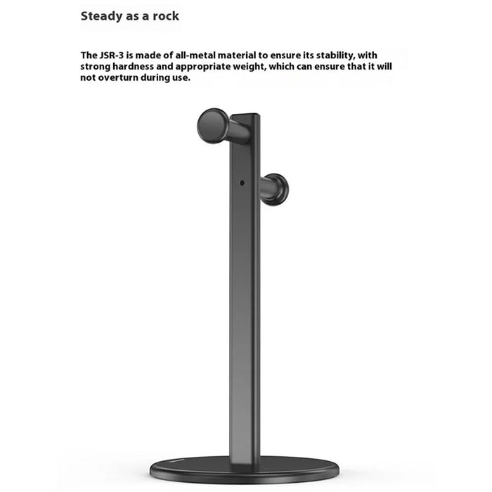 JIUSHARK JSR-3 Headphone Desktop Stand Simple Aluminum Alloy Dual Gaming Headset Holder Rack - Black - 5