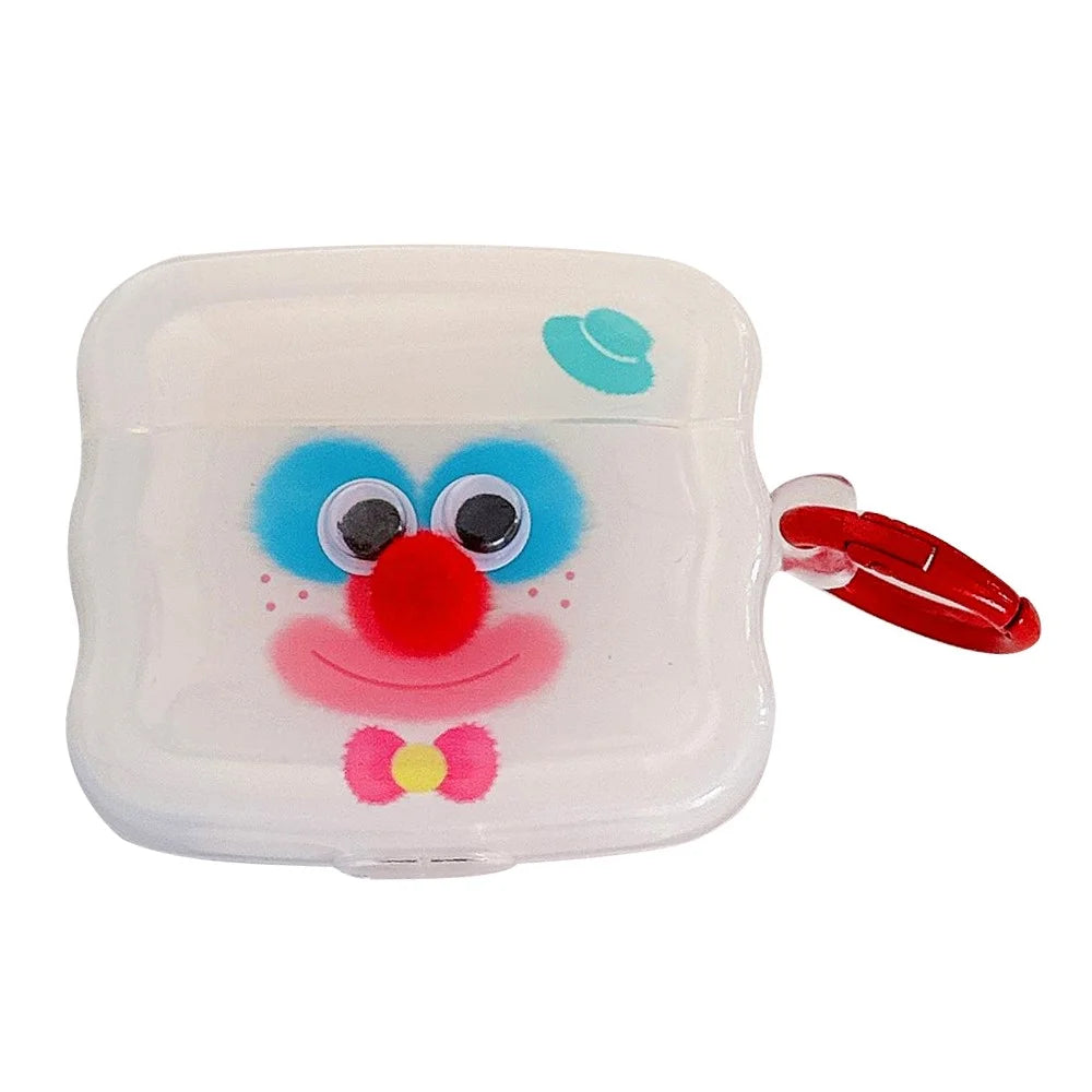 For Apple AirPods 3 Bluetooth-compatible Earphones Cover Colorful Clown TPU Case with Ring Buckle - 1