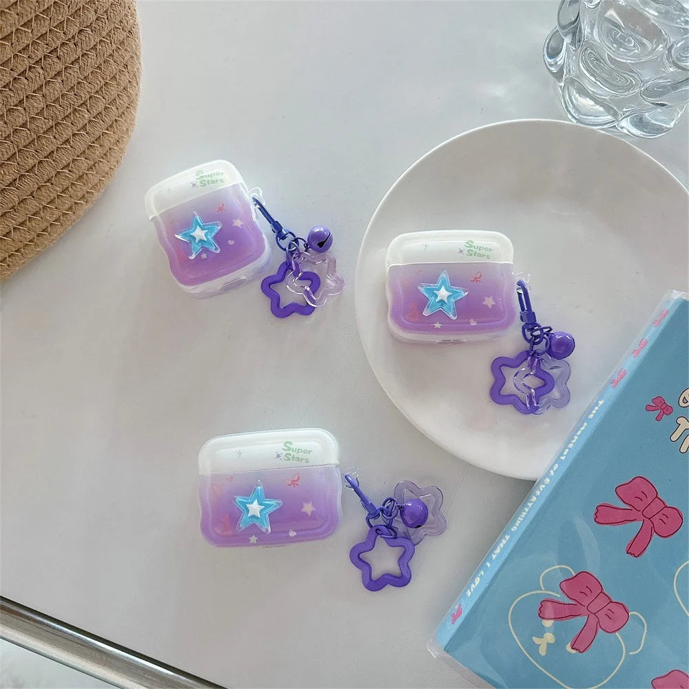 For Apple AirPods with Wireless Charging Case (2019) / AirPods with Charging Case (2019) / (2016) Star Design TPU Case with Pendant - 4
