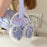 1Pair For AirPods Max Shockproof Case Fabric+TPU Headset Protector Grids Pattern Lace-Edge Design - Blue - 4