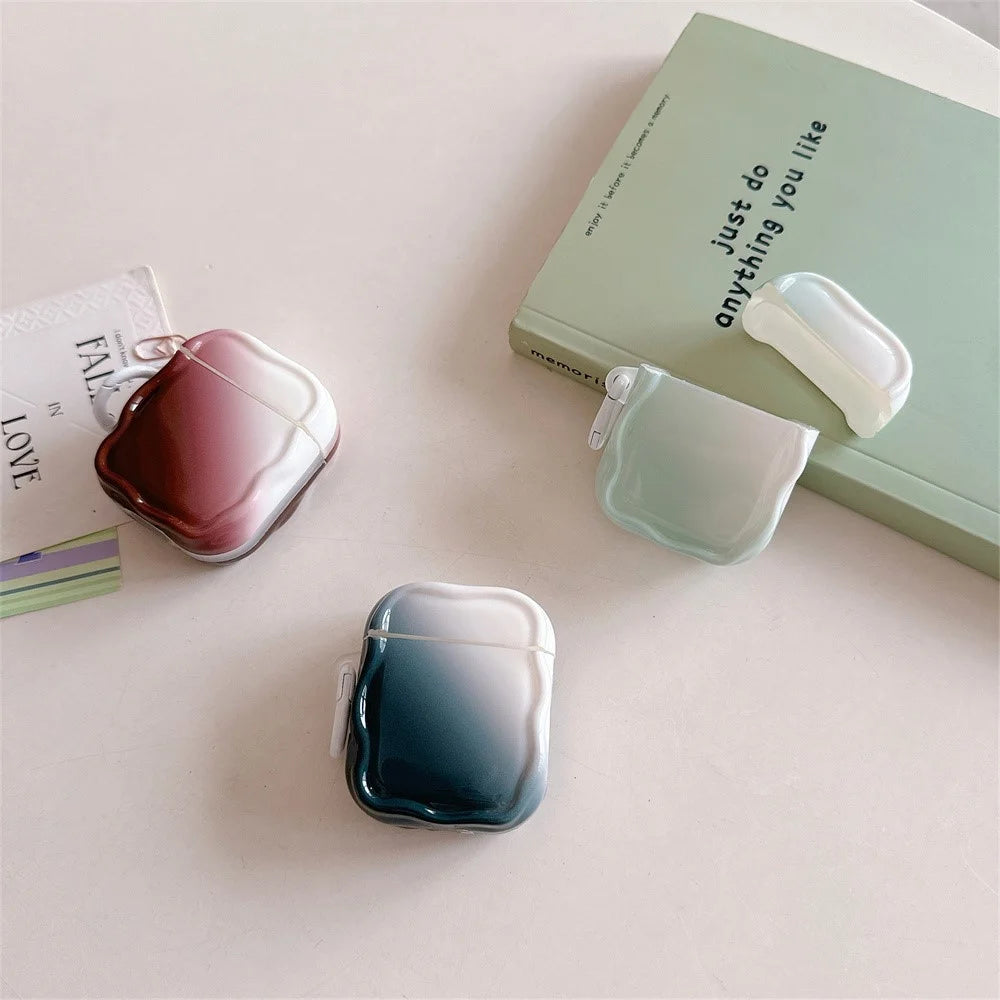 For Apple AirPods with Wireless Charging Case (2019) / AirPods with Charging Case (2019) / (2016) IMD Earphone TPU Case with Buckle - Wine Red - 7
