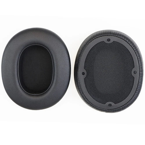 1 Pair For Edifier W830BT / W860NB Headphone Earpads Protein Leather Replacement Earmuffs - Black - 1
