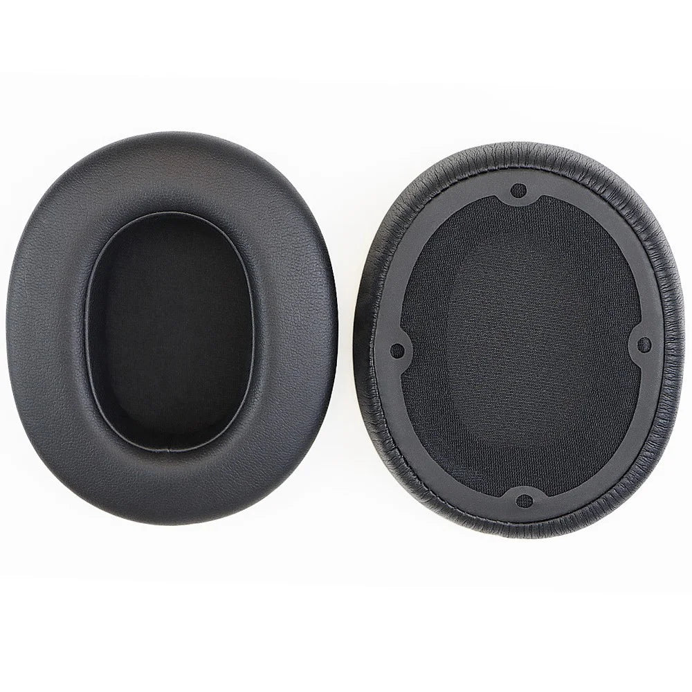 1 Pair For Edifier W830BT / W860NB Headphone Earpads Protein Leather Replacement Earmuffs - Black - 1