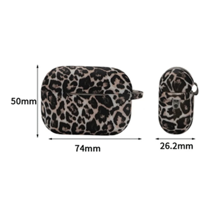 For Apple AirPods Pro 2 Charging Case Cover Leopard Print Pattern TWS Earbuds Silicone Case with Buckle - 6