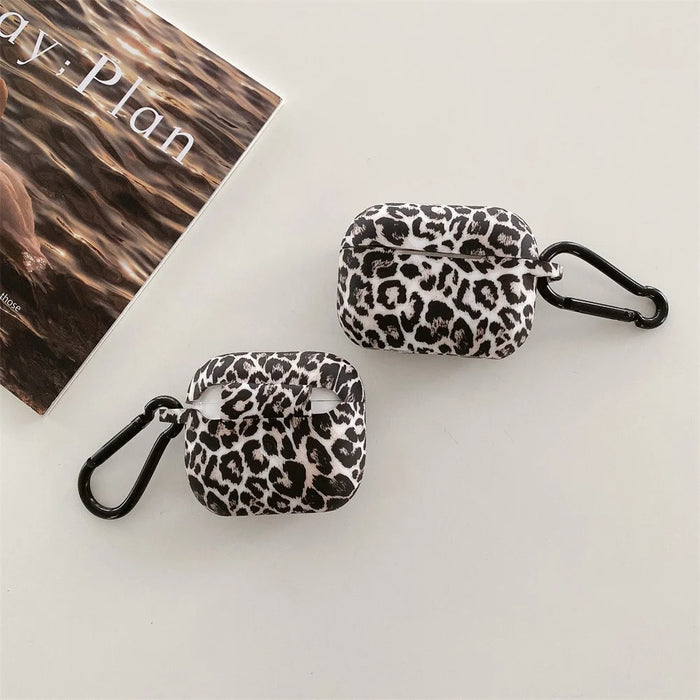 For Apple AirPods Pro Protective Case Leopard Print Pattern Headset Silicone Cover - 3