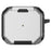 For Apple AirPods 3 Case Flip Stand PC+TPU Earphone Protective Cover with Carabiner - Silver - 1