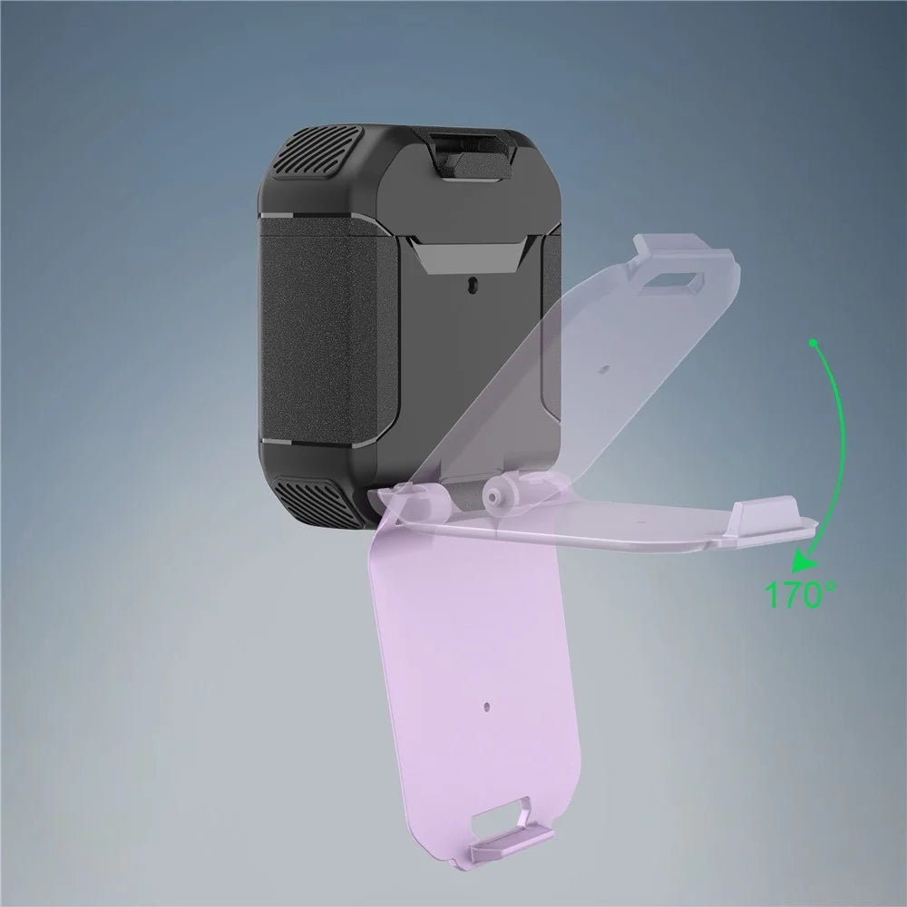 For Apple AirPods with Wireless Charging Case (2019) / AirPods with Charging Case (2019) / (2016) Case PC+TPU Cover - Purple - 5