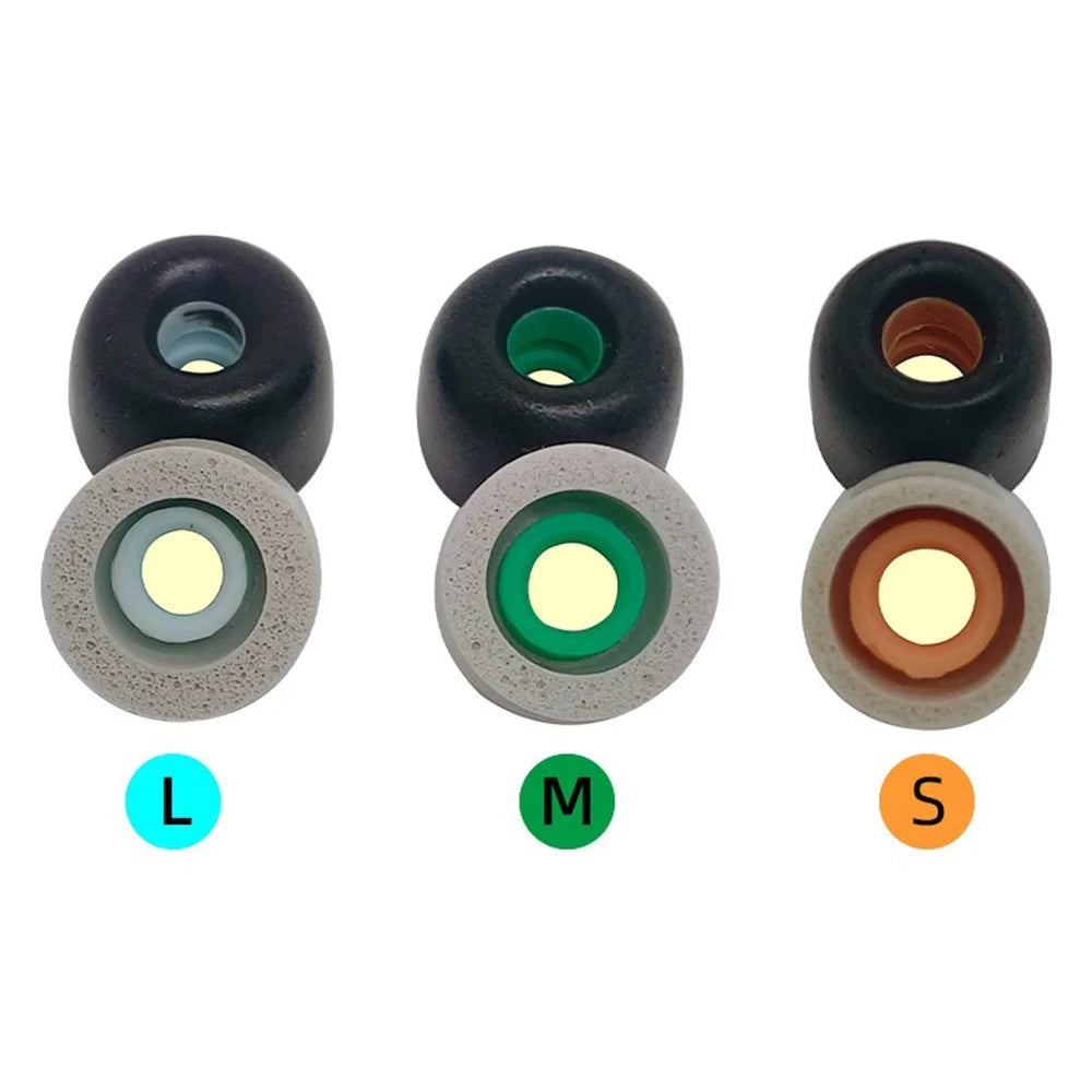 1 Pair Memory Foam Eartips for Sony WF-1000XM4 , Anti-Slip Replacement Ear Tips - Black / Size: L - 4