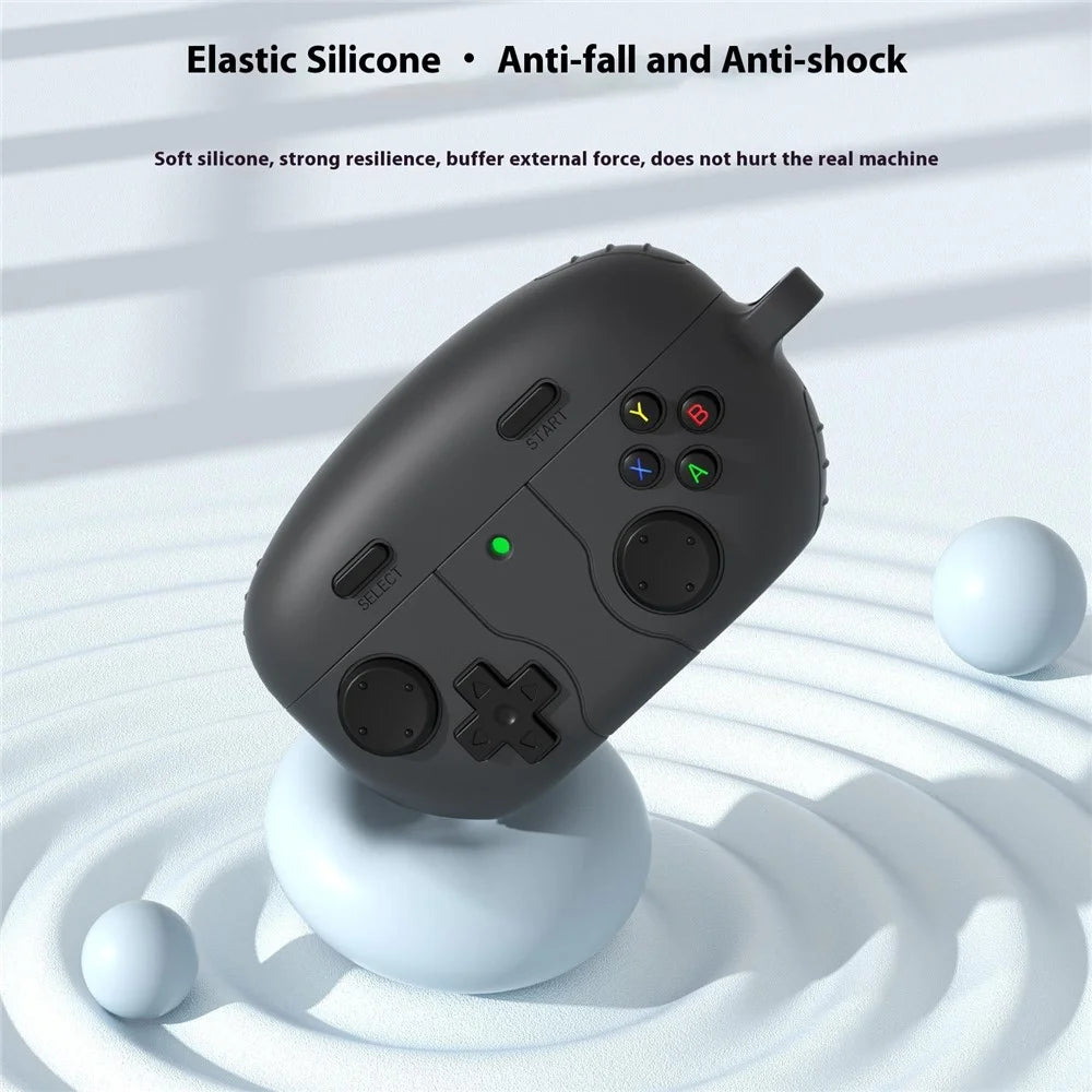 For Sony WF-1000XM5 Game Console Design Bluetooth-compatible Earphone Cover Liquid Silicone Anti-Drop Case - Dark Grey - 2