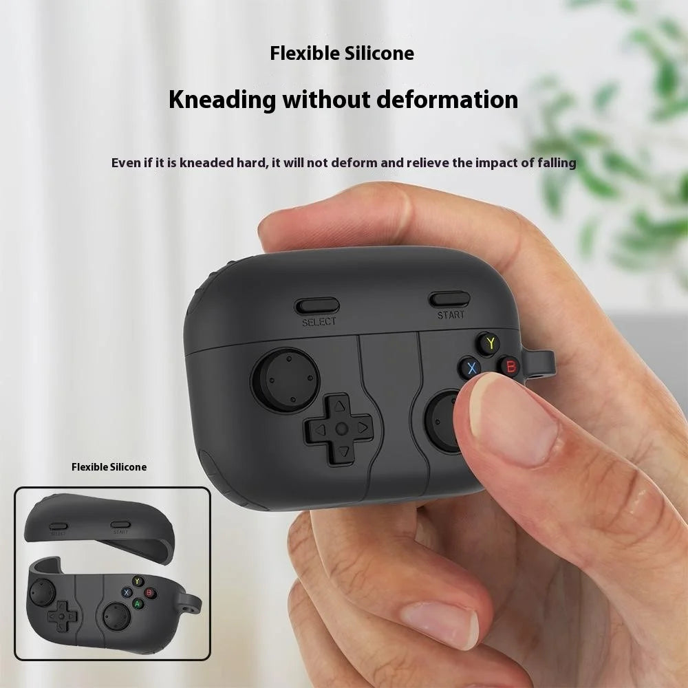 For Sony Linkbuds S Retro Game Console Design Bluetooth-compatible Earphone Liquid Silicone Cover - Dark Grey - 6