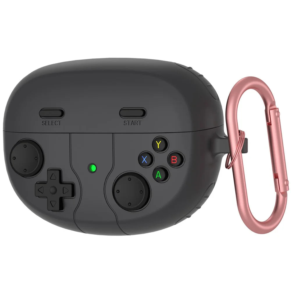 For Bose Ultra Open Earbuds Game Console Design Liquid Silicone Case Bluetooth-compatible Earphone Cover - Dark Grey - 1