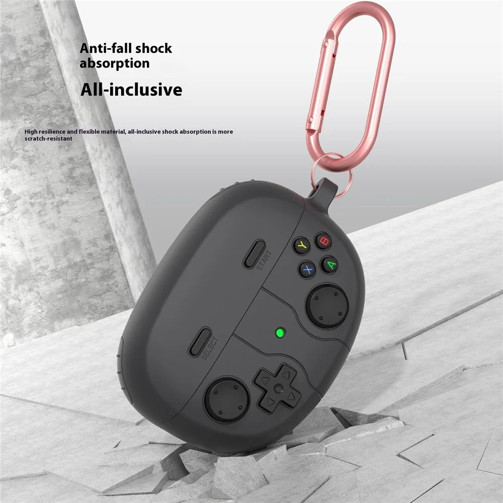 For Bose Ultra Open Earbuds Game Console Design Liquid Silicone Case Bluetooth-compatible Earphone Cover - Dark Grey - 2