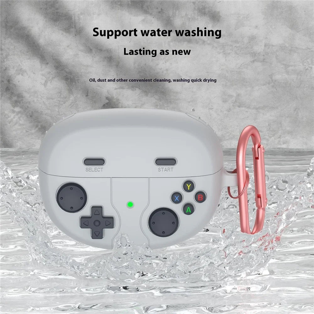 For Bose Ultra Open Earbuds Game Console Design Liquid Silicone Case Bluetooth-compatible Earphone Cover - Dark Grey - 5