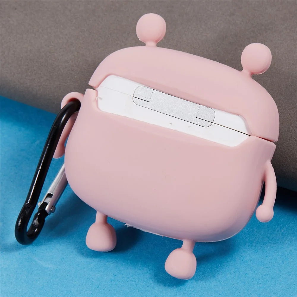 For Apple AirPods 3 Silicone Cover Bubble Stress Relief Frog Protective Case - Pink - 4