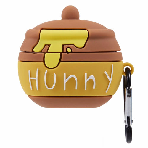 For Apple AirPods 3 Bluetooth-compatible Earphones Silicone Cover Honey Pot Protective Case with Carabiner - 1