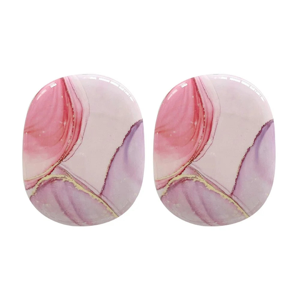 Pattern Printing Soft Silicone Headphone Protective Case Shell for Airpods Max - Pink Marble - 1