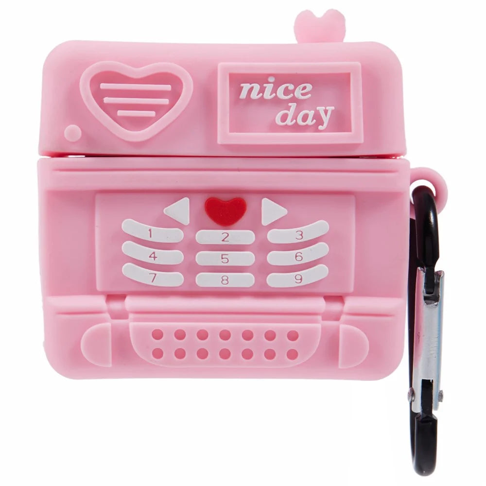 For Apple AirPods 3 Bluetooth-compatible Earphones Silicone Cover Pink Cellular Phone Protective Case - 1
