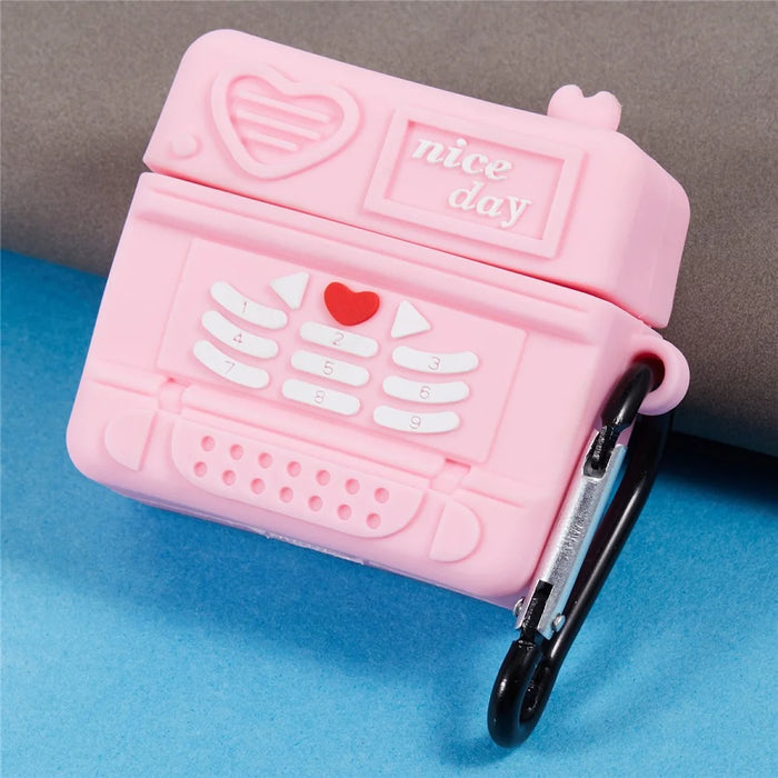 For Apple AirPods 3 Bluetooth-compatible Earphones Silicone Cover Pink Cellular Phone Protective Case - 3