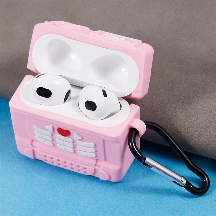 For Apple AirPods 3 Bluetooth-compatible Earphones Silicone Cover Pink Cellular Phone Protective Case - 5