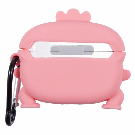 For Apple AirPods Pro Bluetooth-compatible Earphones Silicone Cover Dinosaur and Heart Protective Case - Pink - 2