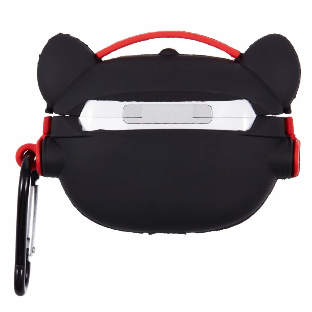 For Apple AirPods Pro Bluetooth-compatible Earphones Silicone Cover Headset Dog Protective Case with Carabiner - 2