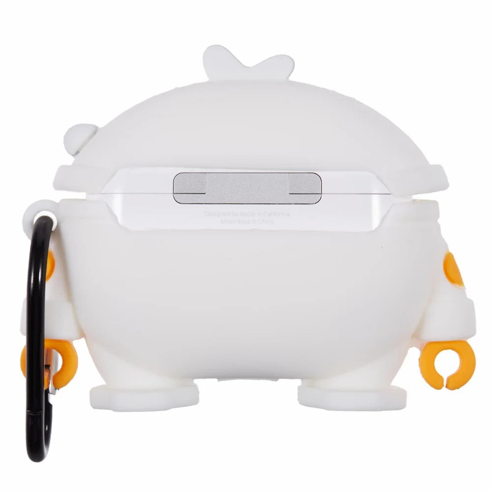 For Apple AirPods Pro Bluetooth-compatible Earphones Silicone Cover Space Duck Protective Case with Carabiner - 2