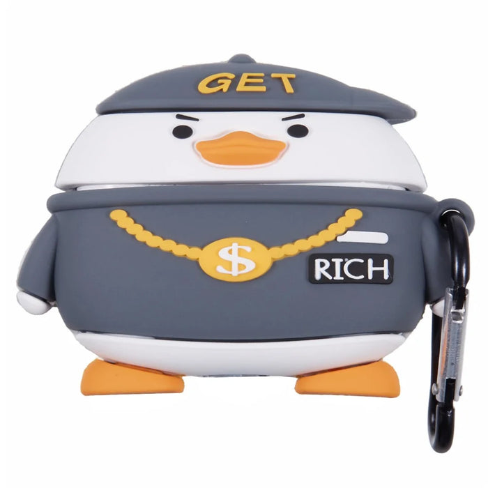 For Apple AirPods Pro Bluetooth-compatible Earphones Silicone Cover Hip Hop Duck Protective Case - 1