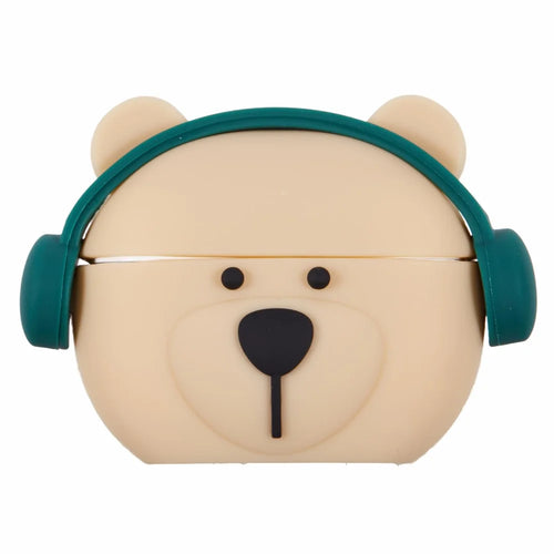 For Apple AirPods Pro Bluetooth-compatible Earphones Silicone Cover Headset Bear Protective Case with Carabiner - 1